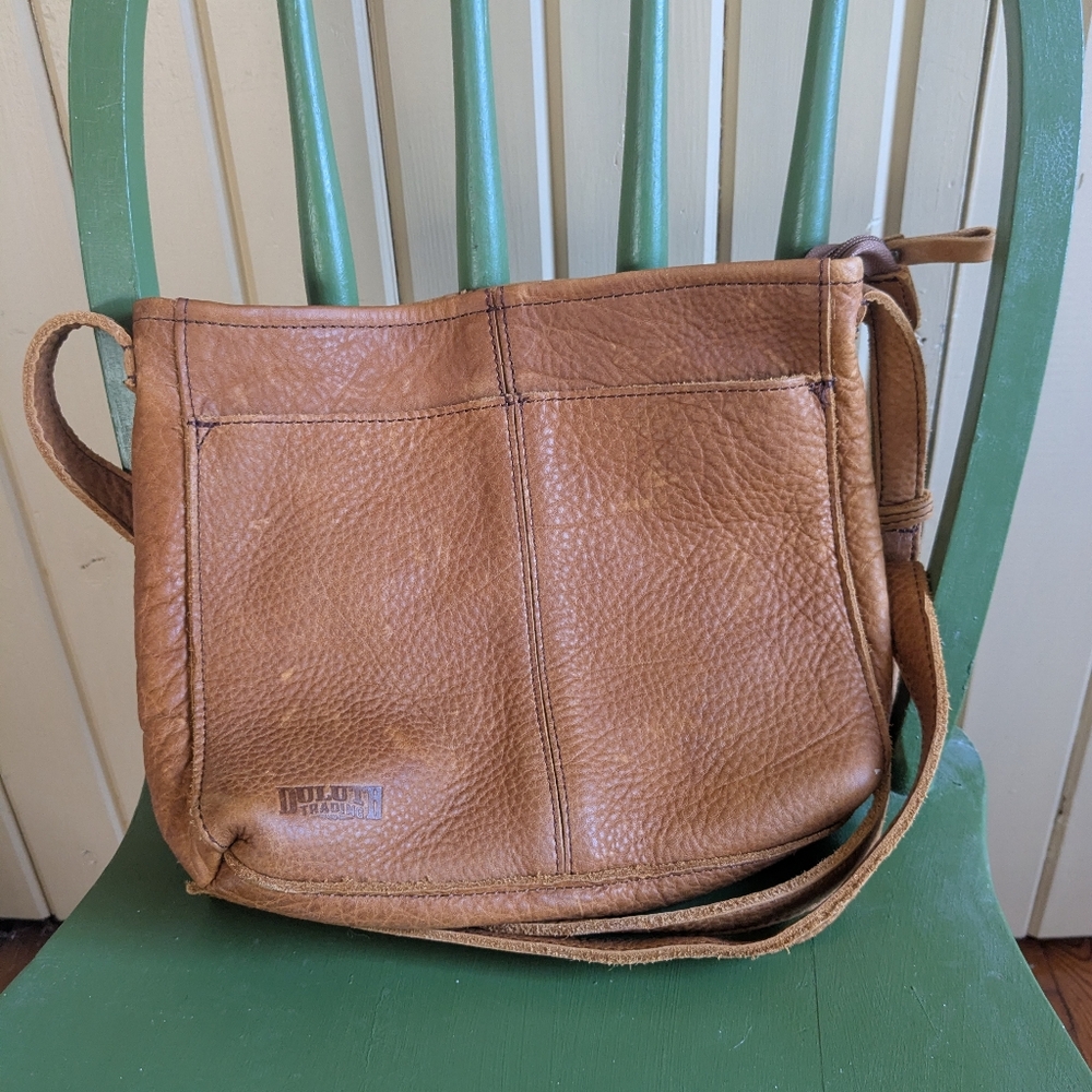 Duluth Trading Company Tan Leather Crossbody Bag - Picture 9 of 9